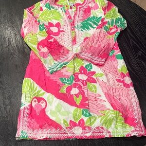 Lilly Pulitzer Pink and Green Mini Dress